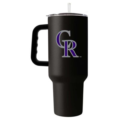 Logo Brands MLB Colorado Rockies 40oz. Travel Tumbler with Handle
