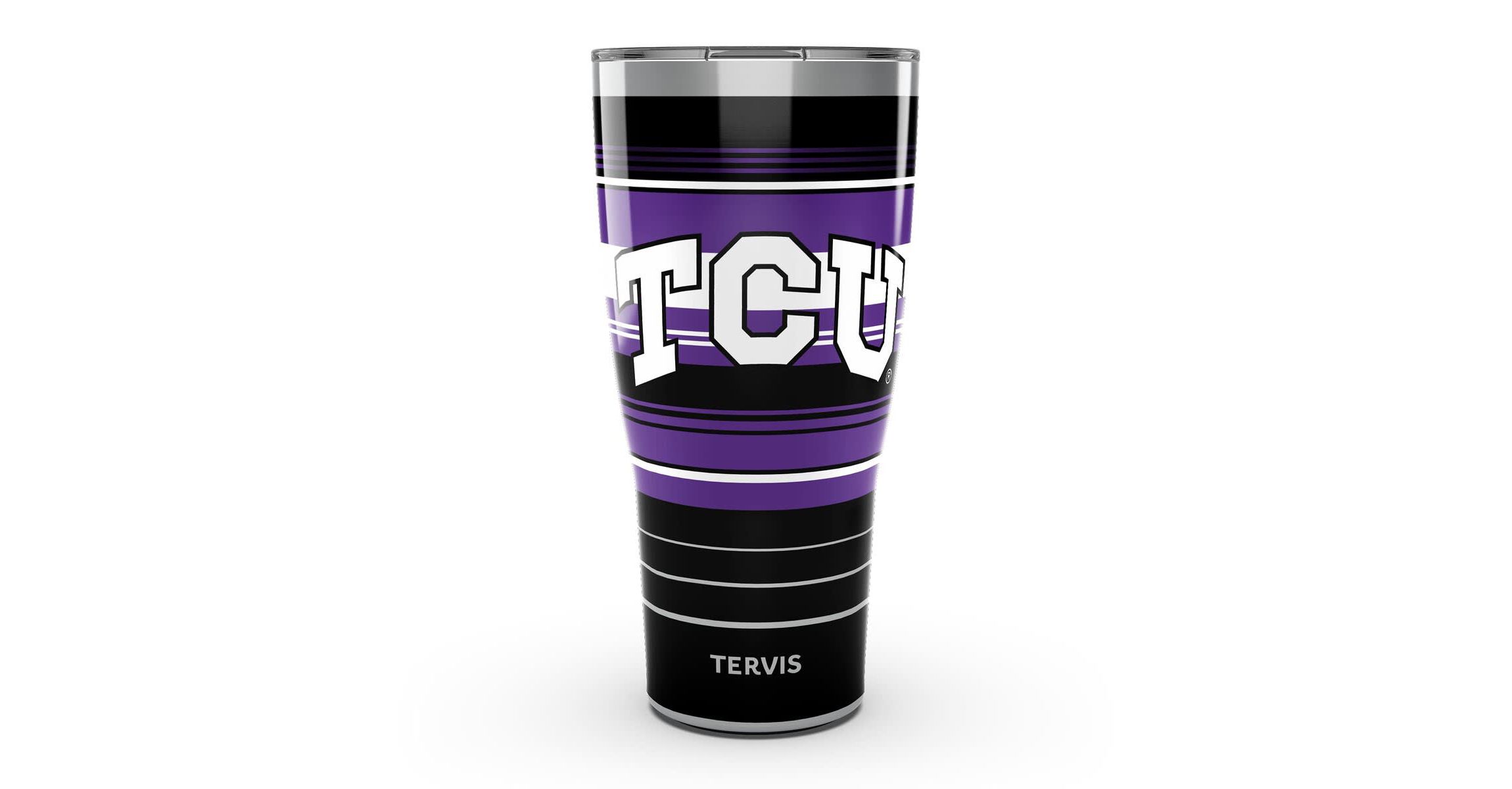NCAA TCU Horned Frogs 30oz. Hype Stripes Stainless Tumbler