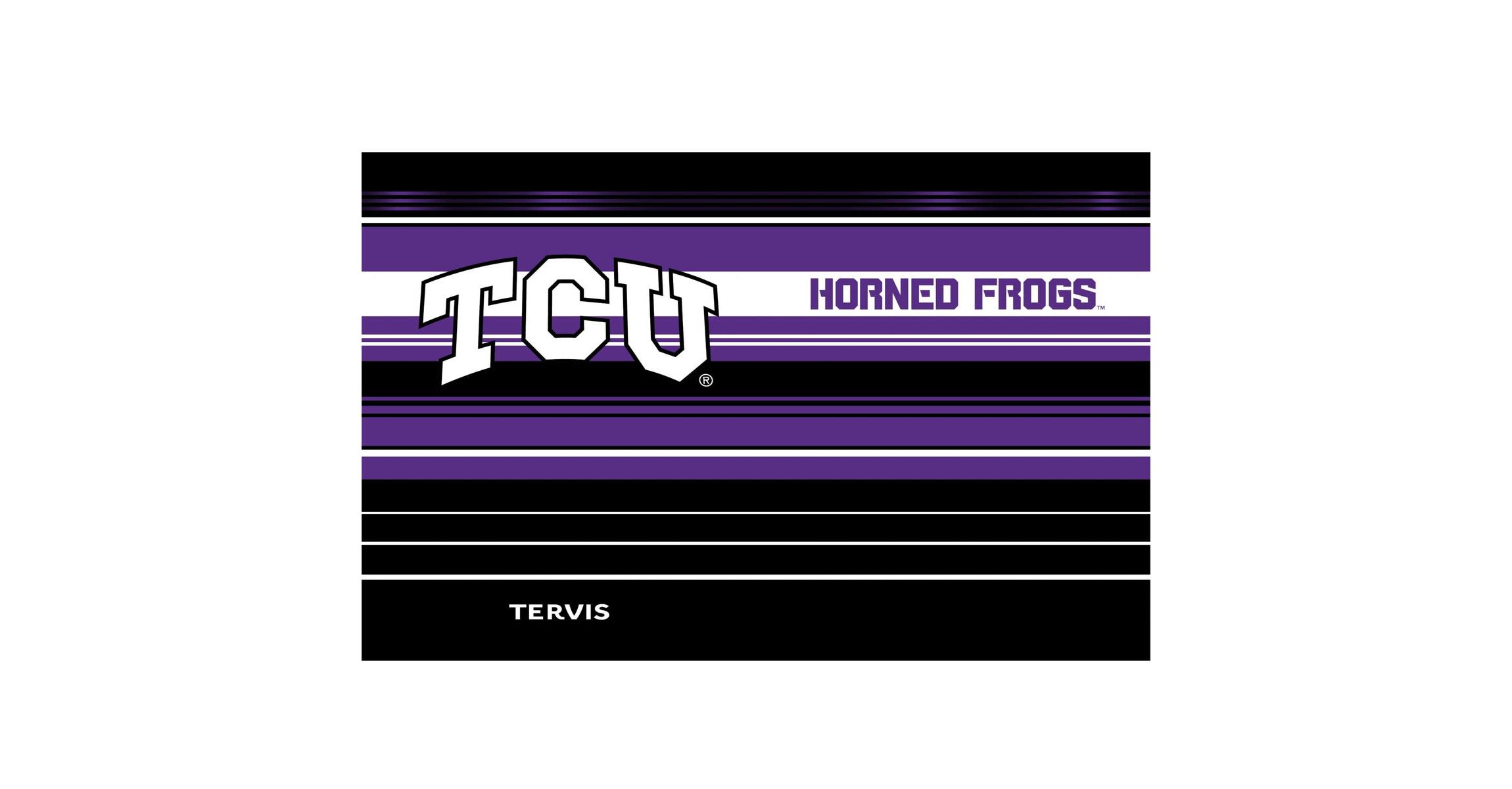 NCAA TCU Horned Frogs 30oz. Hype Stripes Stainless Tumbler