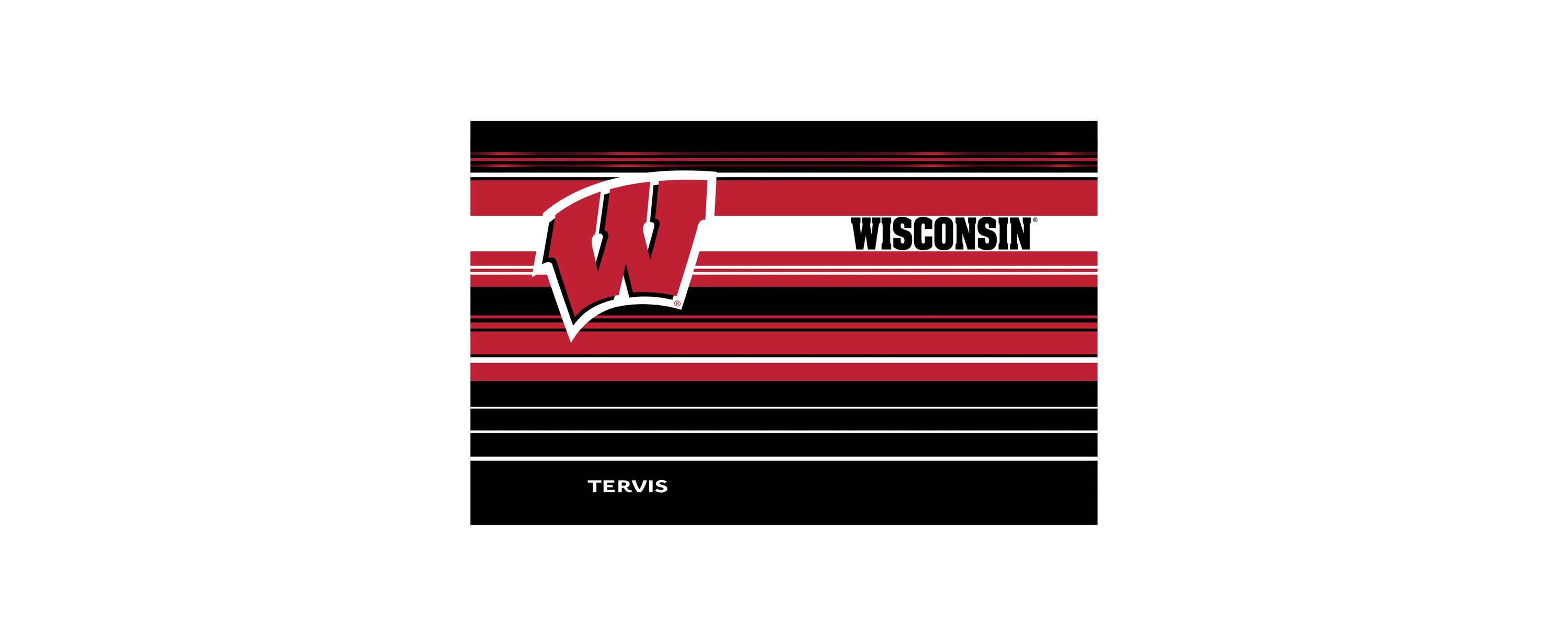 NCAA Wisconsin Badgers 30oz. Hype Stripes Stainless Tumbler