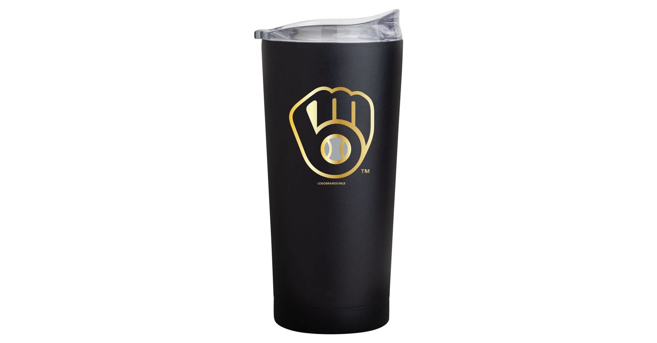 MLB Milwaukee Brewers Foil 20oz. Powder Coat Tumbler
