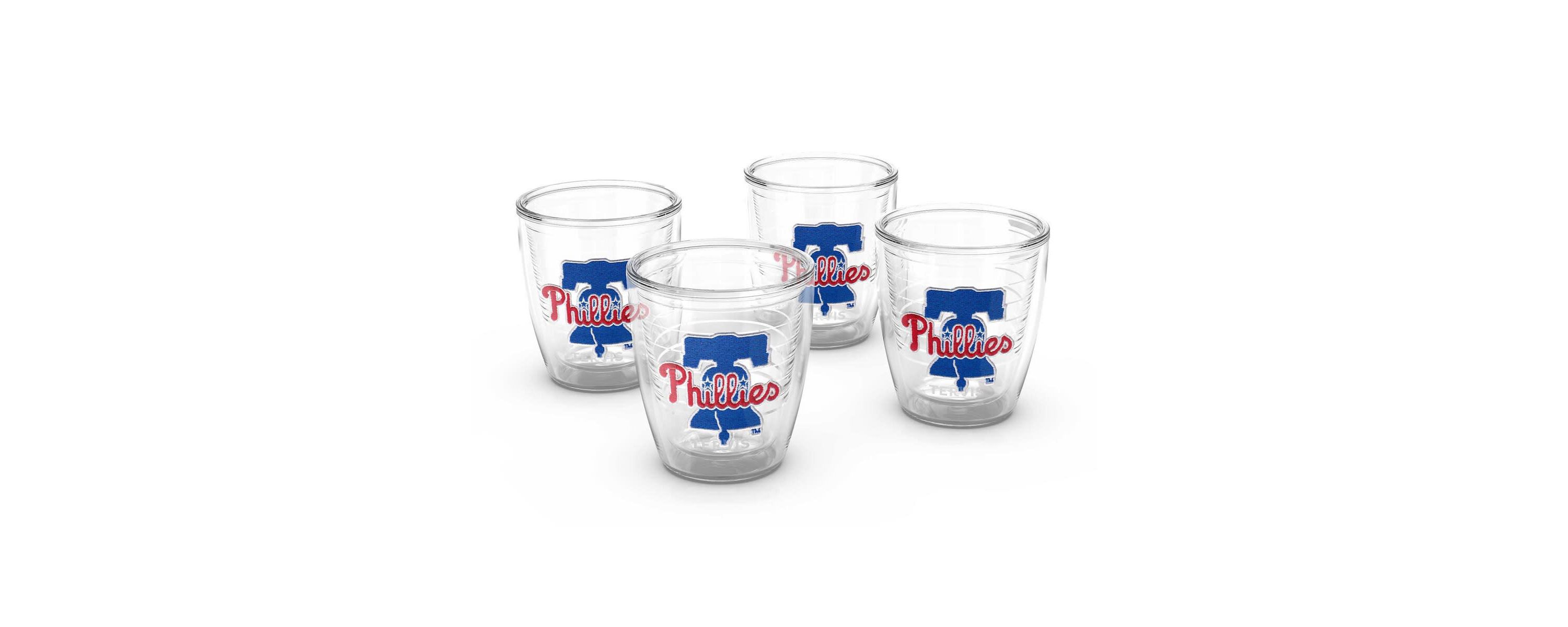 MLB Philadelphia Phillies Four-Pack 12oz. Emblem Tumbler Set