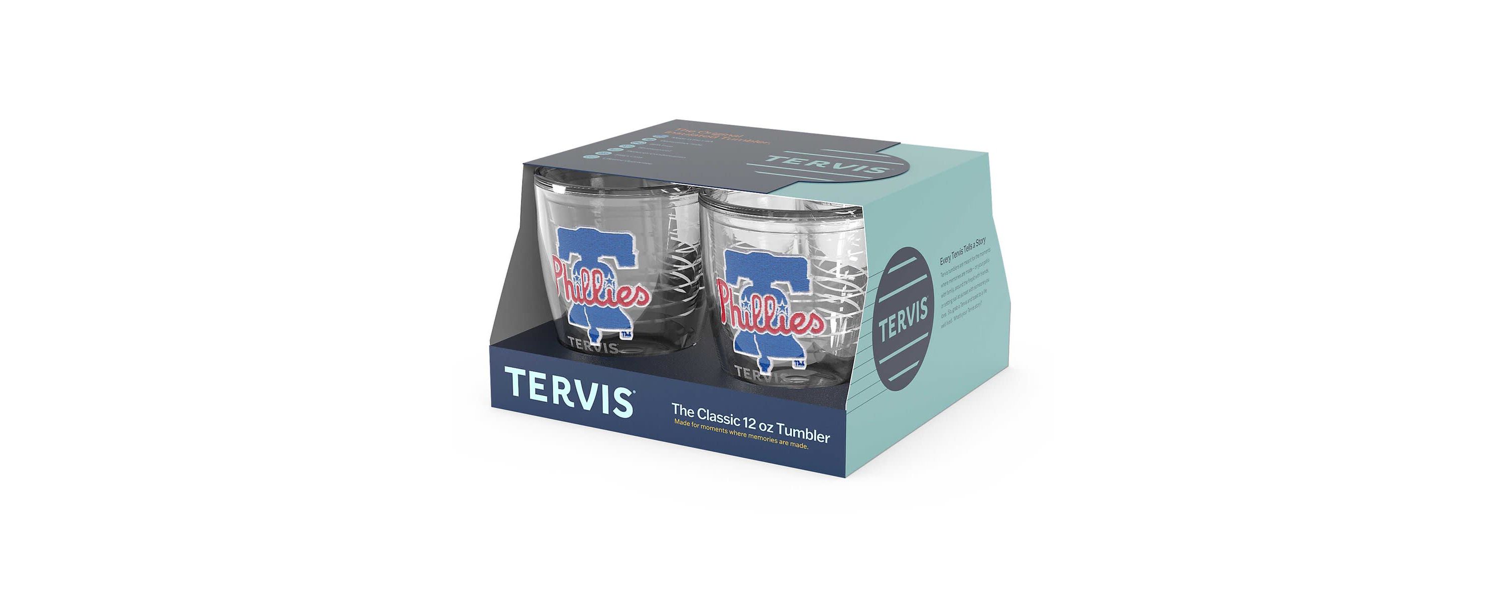 MLB Philadelphia Phillies Four-Pack 12oz. Emblem Tumbler Set