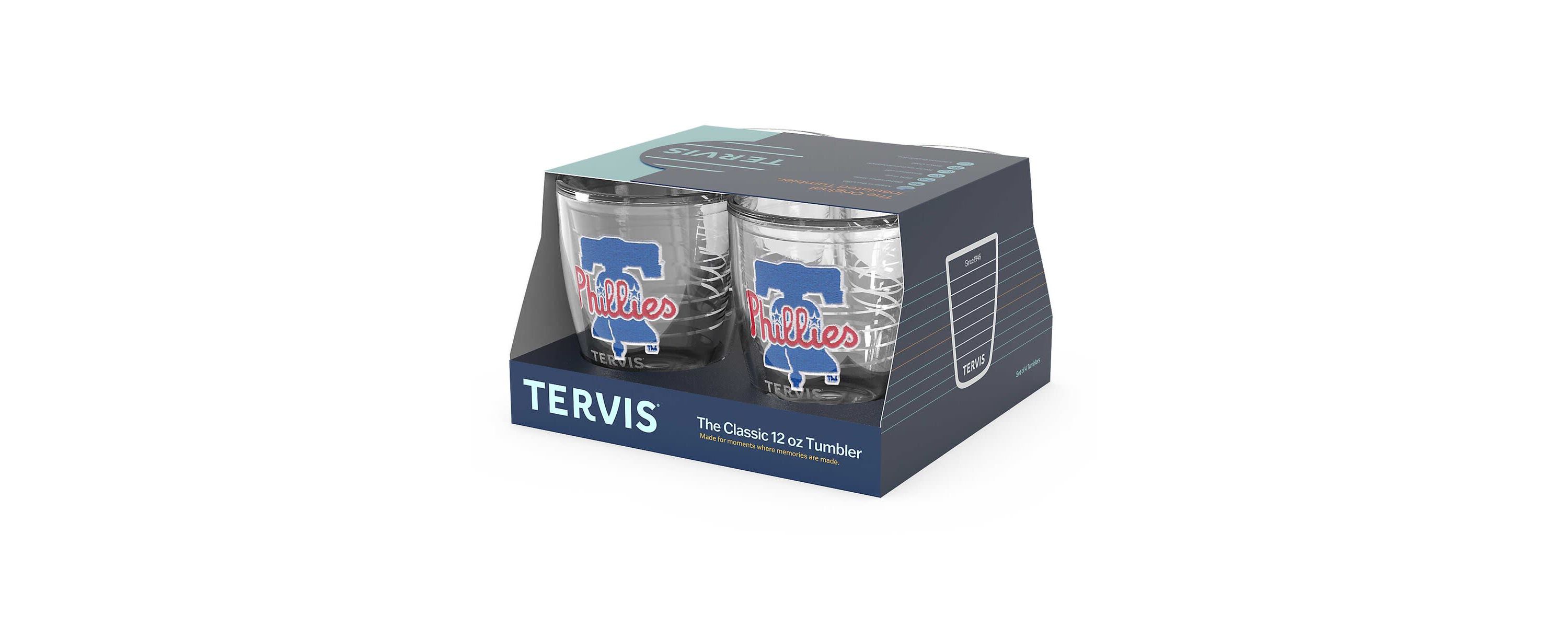 MLB Philadelphia Phillies Four-Pack 12oz. Emblem Tumbler Set