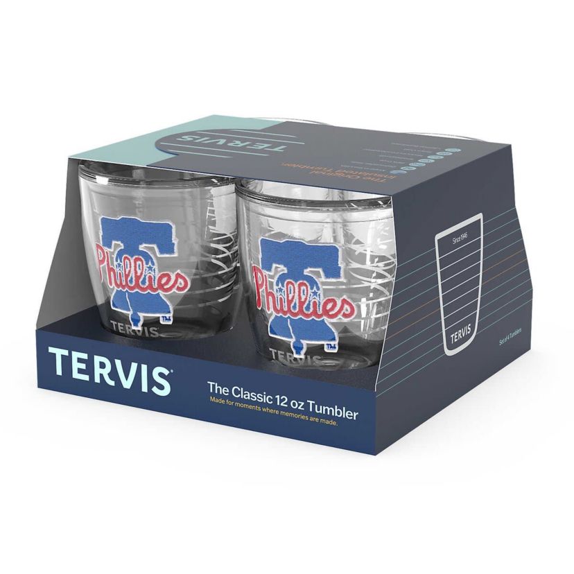 MLB Philadelphia Phillies Four-Pack 12oz. Emblem Tumbler Set