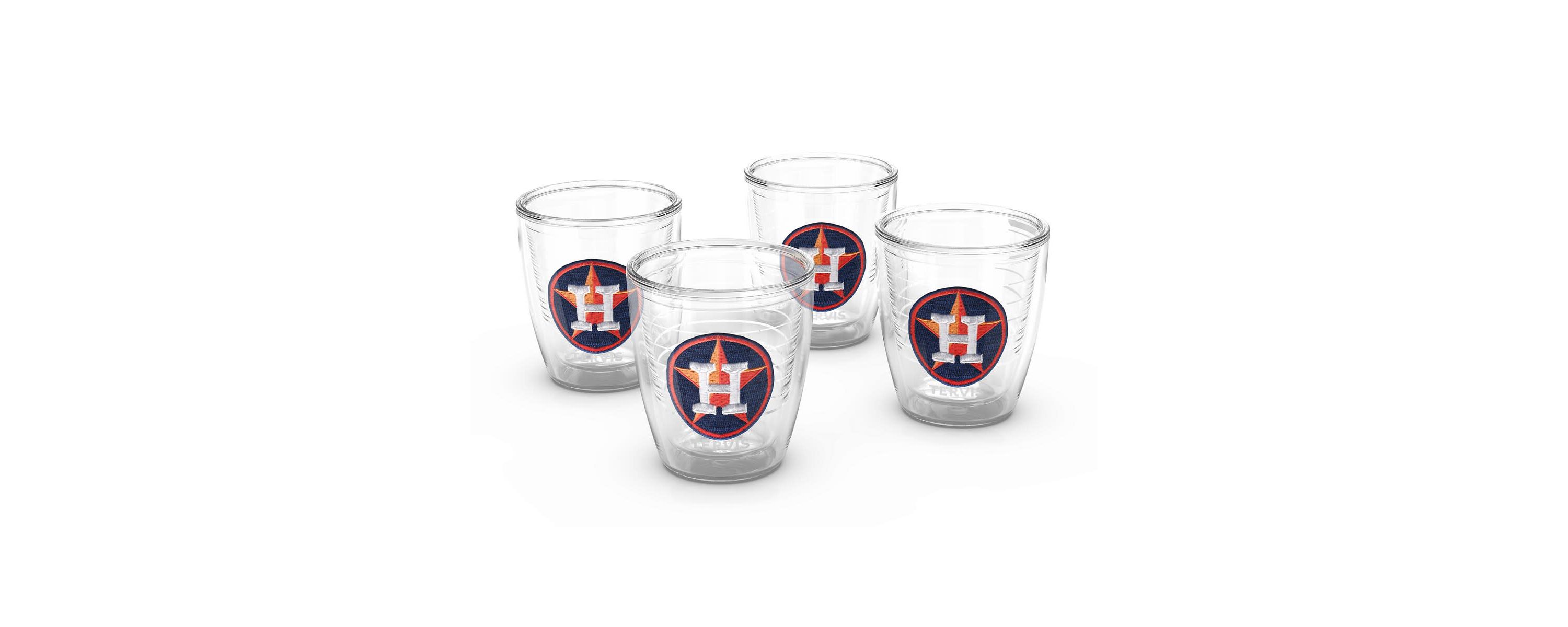MLB Houston Astros Four-Pack 12oz. Emblem Tumbler Set