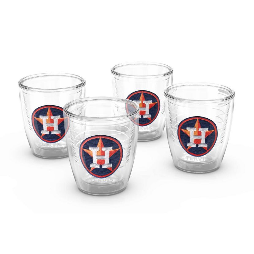 MLB Houston Astros Four-Pack 12oz. Emblem Tumbler Set