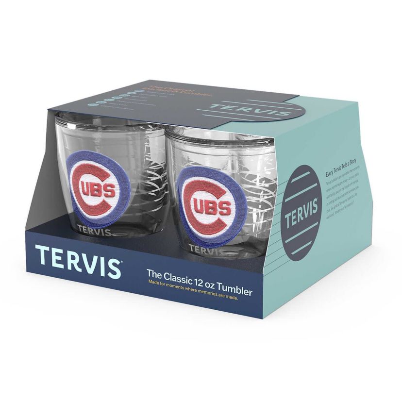 MLB Chicago Cubs Four-Pack 12oz. Emblem Tumbler Set