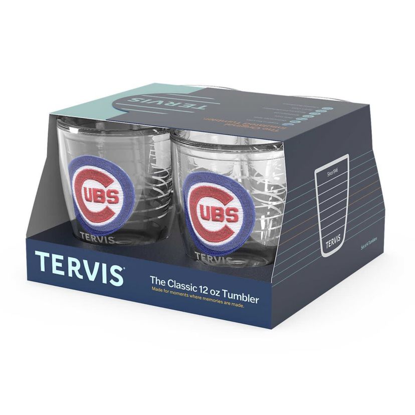 MLB Chicago Cubs Four-Pack 12oz. Emblem Tumbler Set