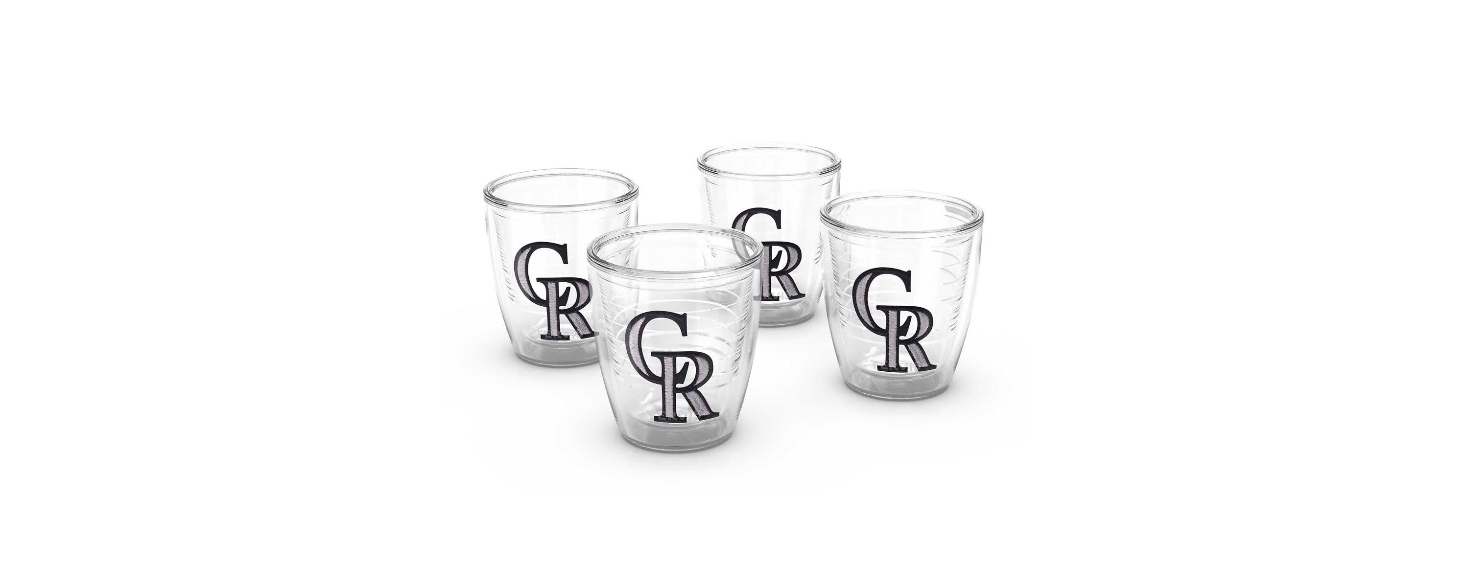 MLB Colorado Rockies Four-Pack 12oz. Emblem Tumbler Set