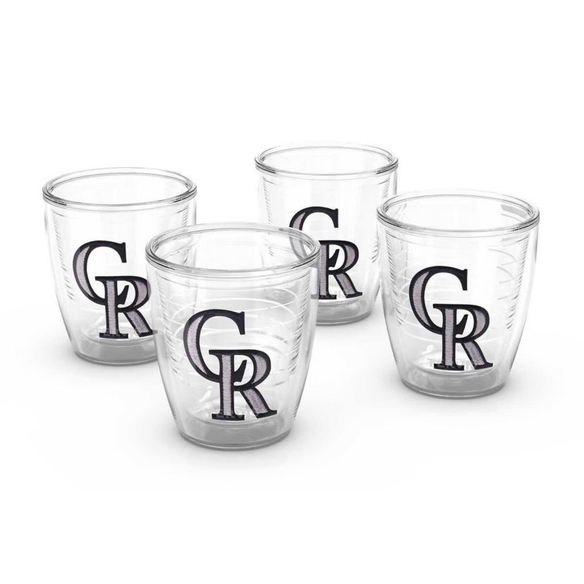 MLB Colorado Rockies Four-Pack 12oz. Emblem Tumbler Set