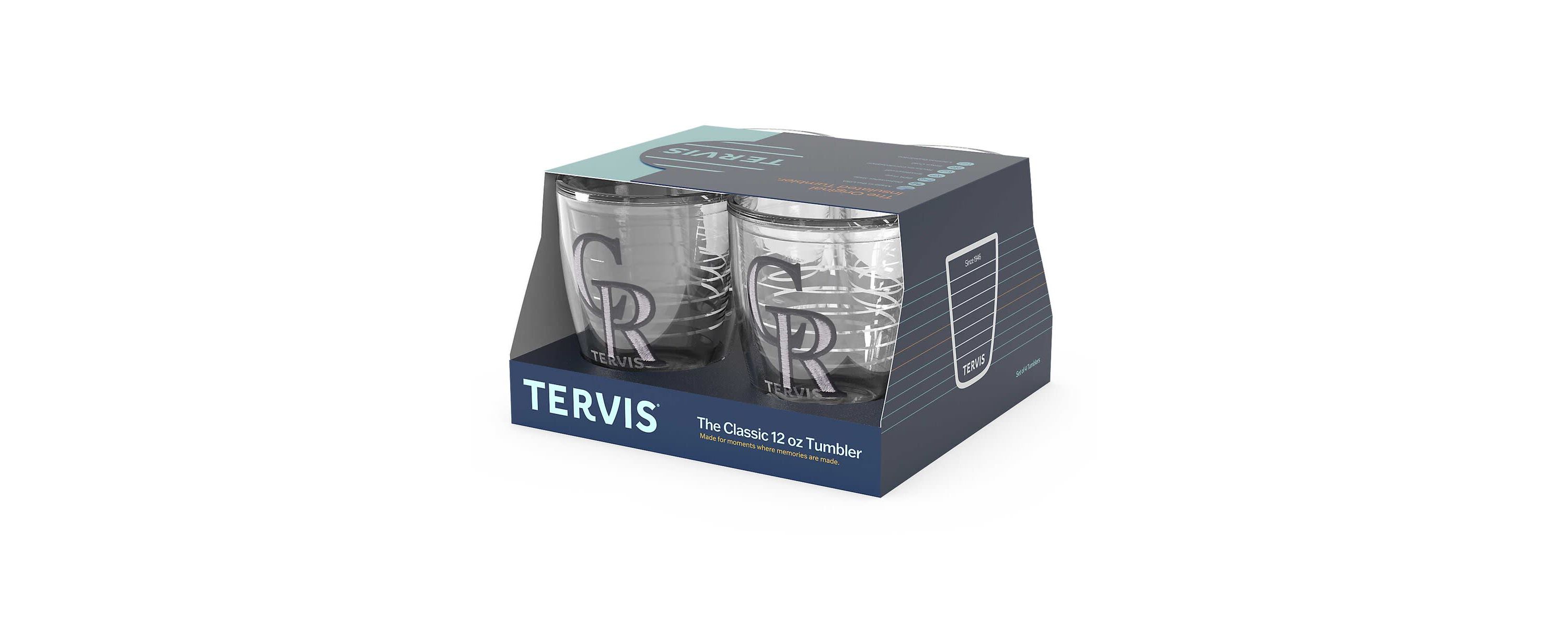 MLB Colorado Rockies Four-Pack 12oz. Emblem Tumbler Set