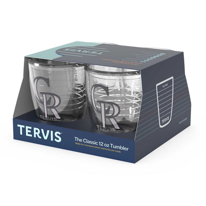 MLB Colorado Rockies Four-Pack 12oz. Emblem Tumbler Set