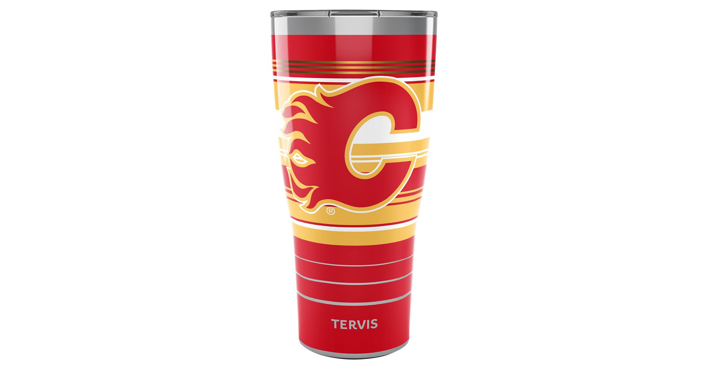 NHL Calgary Flames 30oz. Hype Stripes Stainless Tumbler