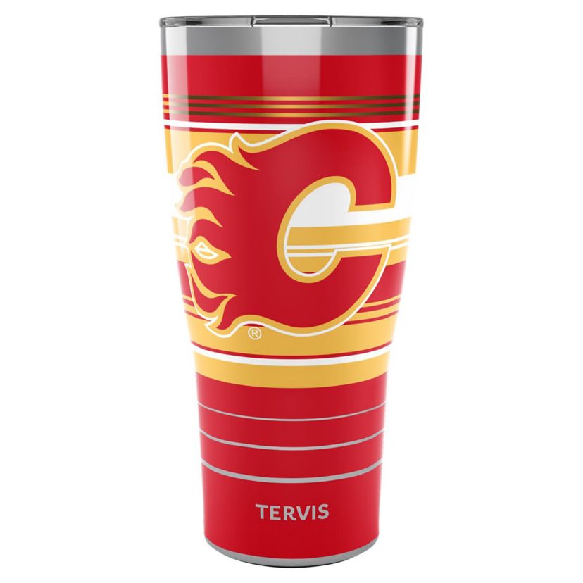 NHL Calgary Flames 30oz. Hype Stripes Stainless Tumbler
