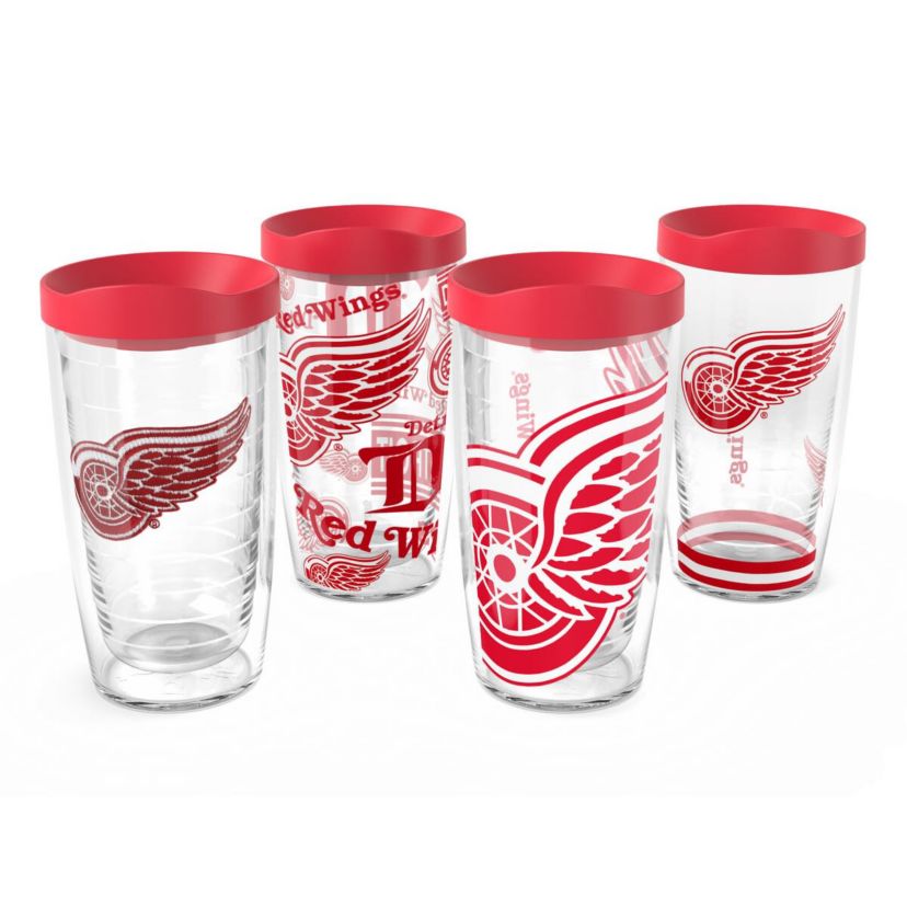 NHL Detroit Wings Four-Pack 16oz. Classic Tumbler Set