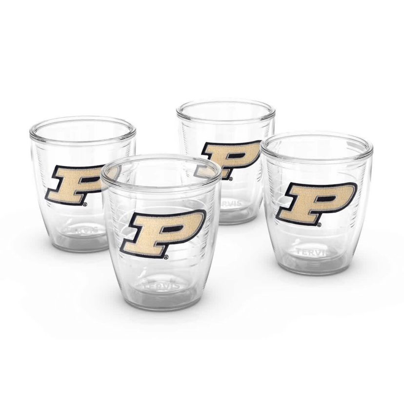 NCAA Purdue Boilermakers 4-Pack 12oz. Emblem Tumbler Set