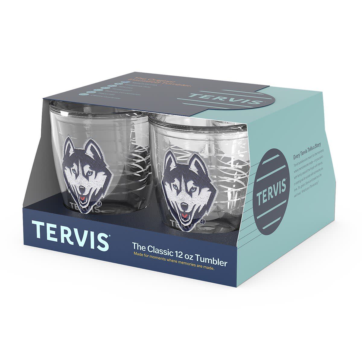Connecticut Huskies NCAA UConn Huskies 4-Pack 12oz. Emblem Tumbler Set