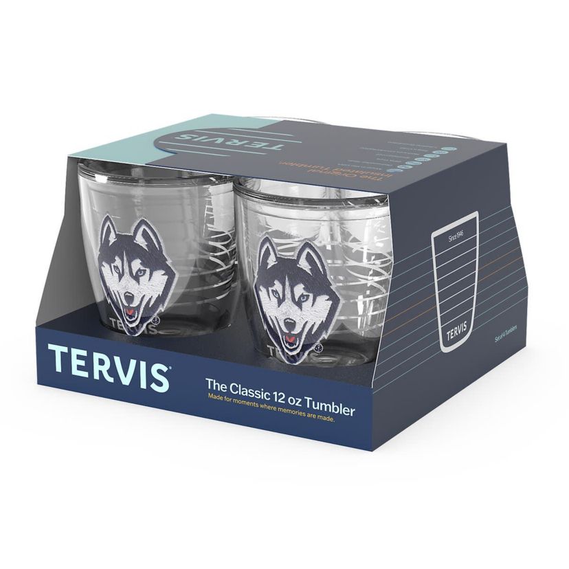 Connecticut Huskies NCAA UConn Huskies 4-Pack 12oz. Emblem Tumbler Set