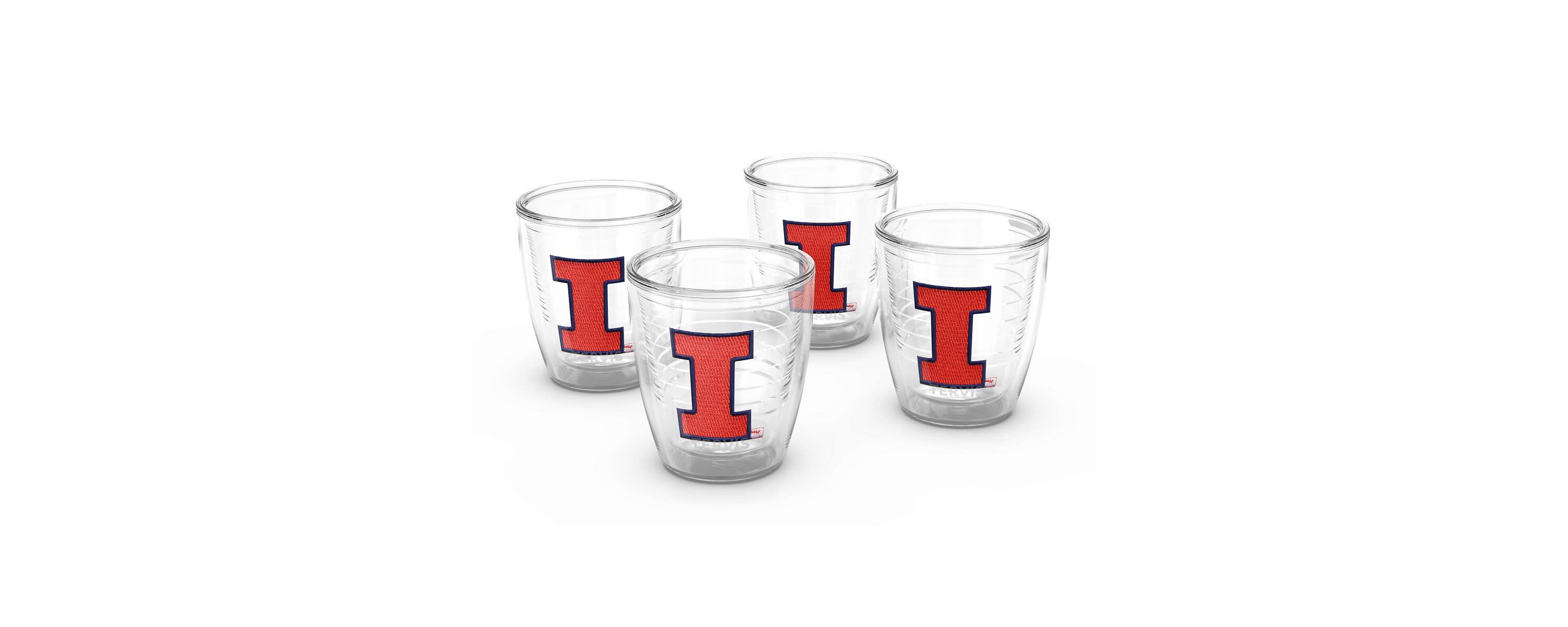 NCAA Illinois Fighting Illini 4-Pack 12oz. Emblem Tumbler Set