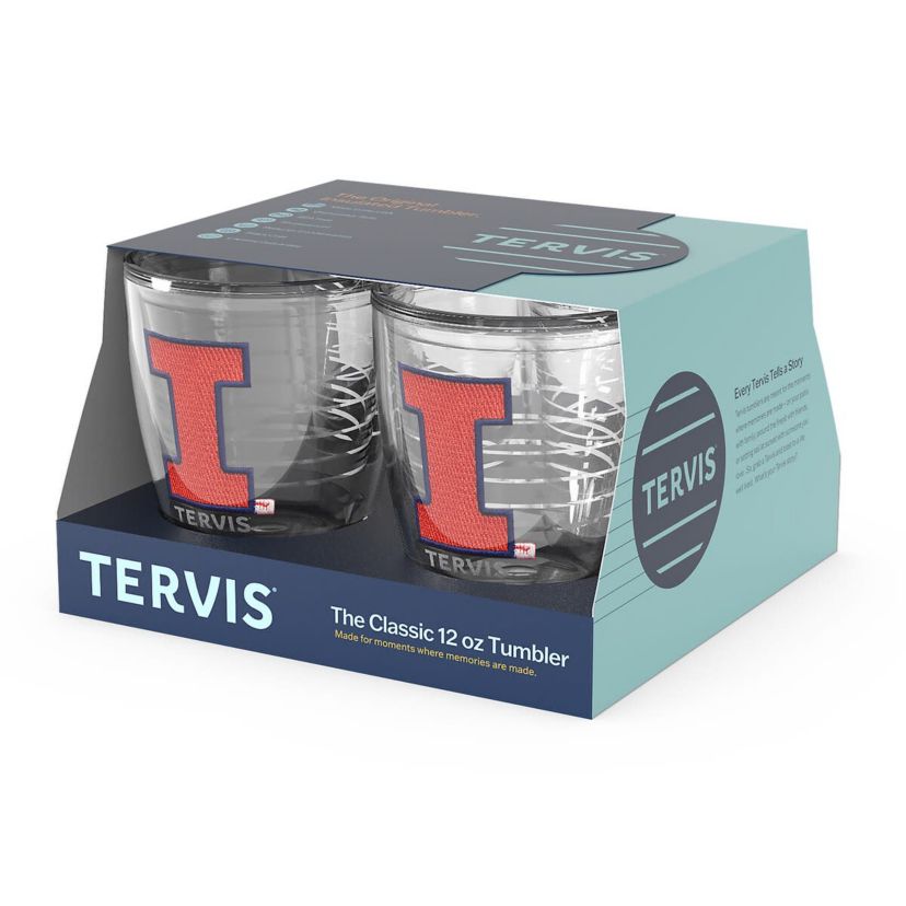 NCAA Illinois Fighting Illini 4-Pack 12oz. Emblem Tumbler Set