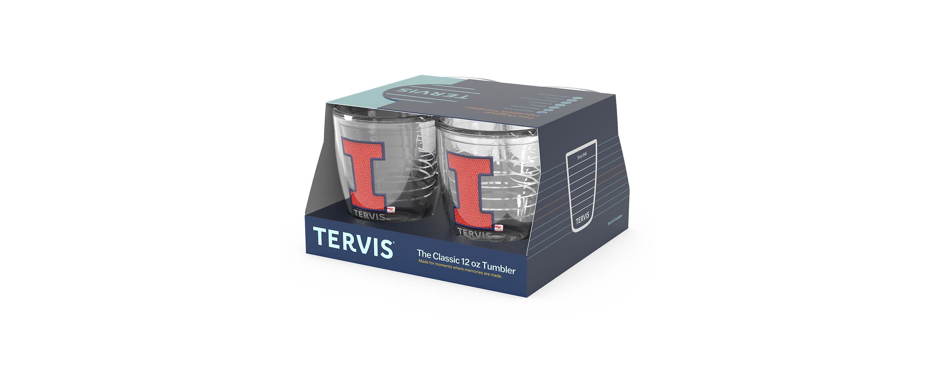 NCAA Illinois Fighting Illini 4-Pack 12oz. Emblem Tumbler Set