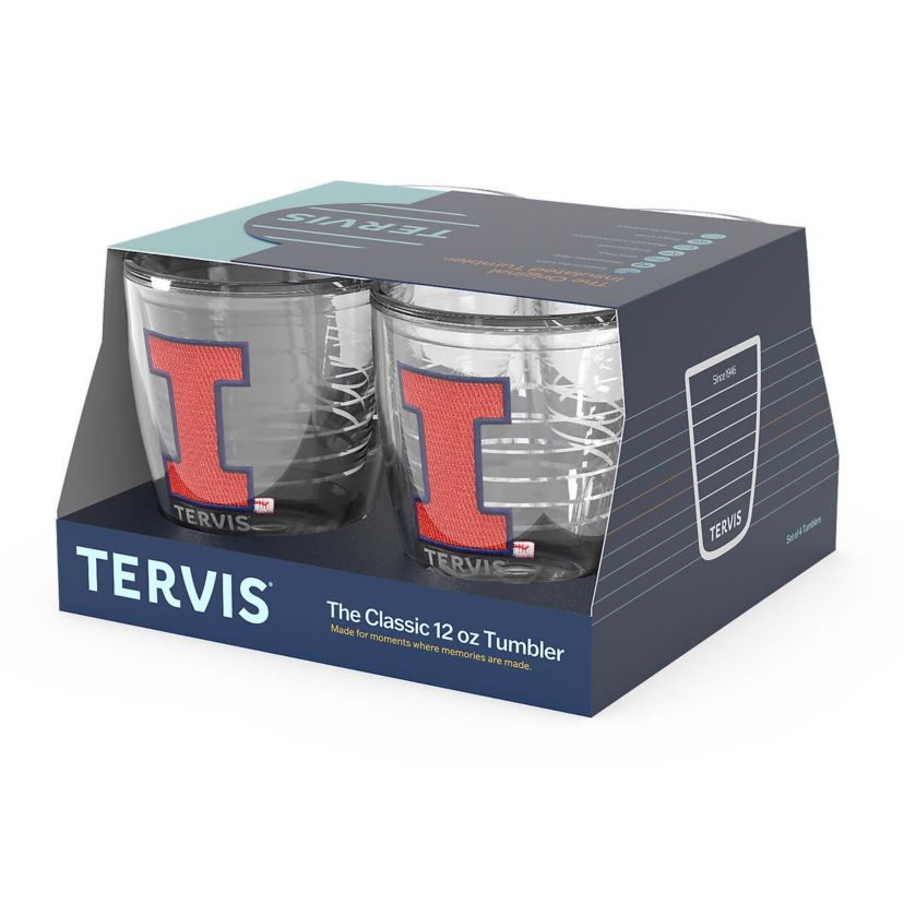 NCAA Illinois Fighting Illini 4-Pack 12oz. Emblem Tumbler Set