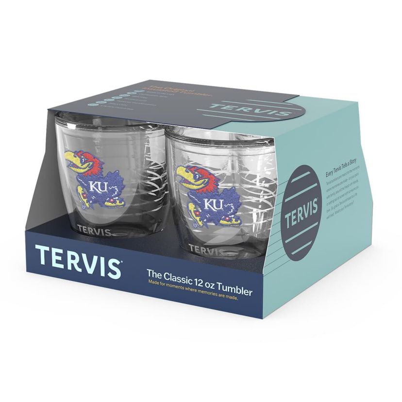 NCAA Kansas Jayhawks 4-Pack 12oz. Emblem Tumbler Set