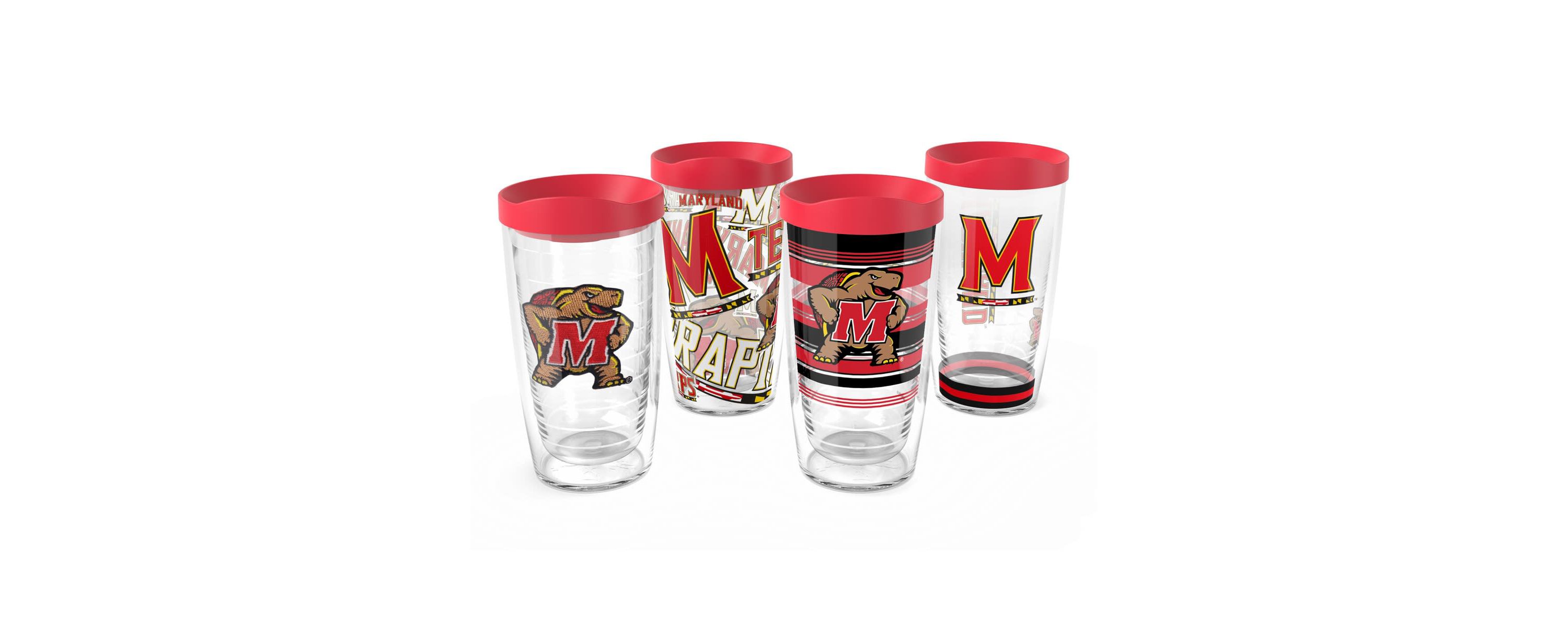 NCAA Maryland Terrapins Four-Pack 16oz. Classic Tumbler Set
