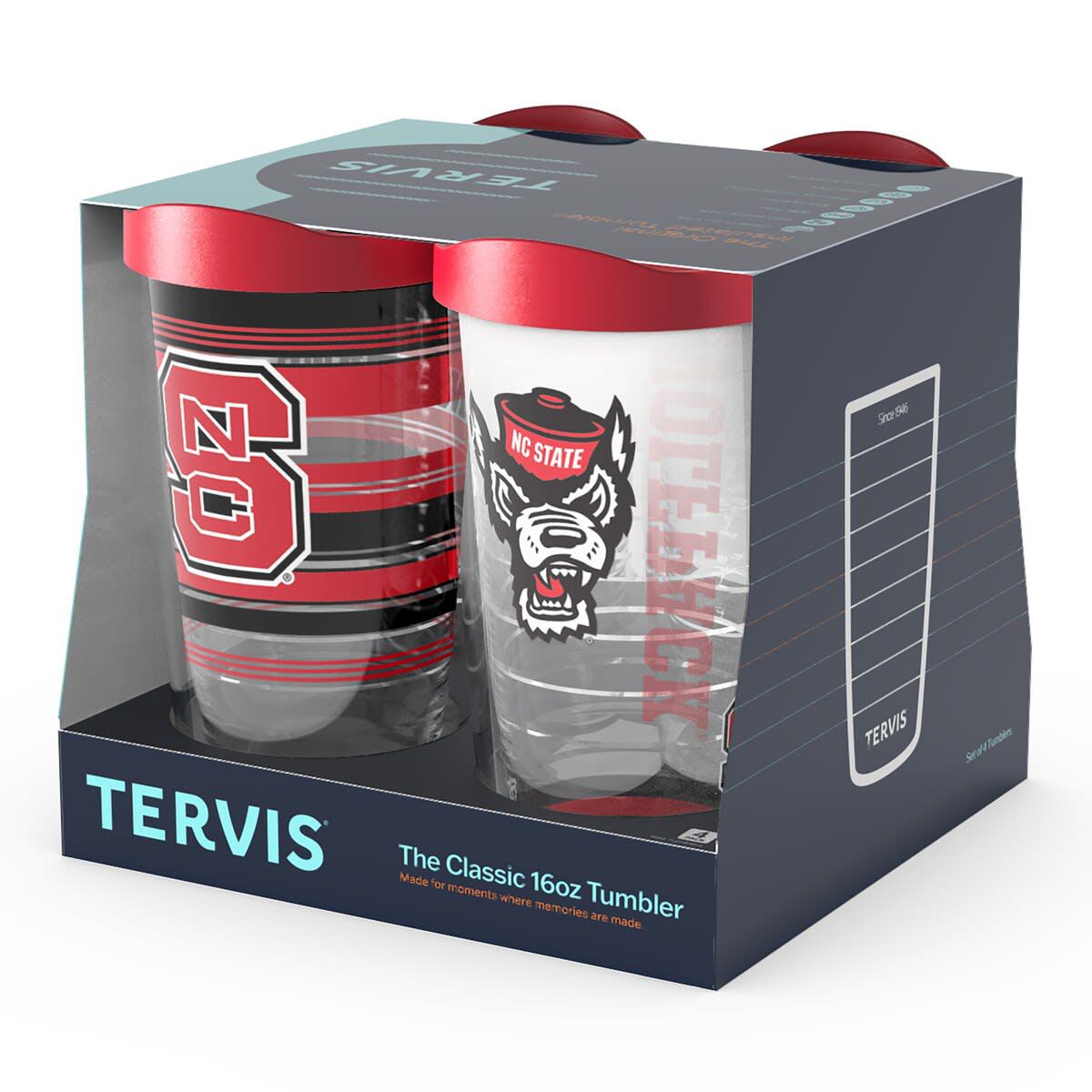 NCAA NC State Wolfpack Four-Pack 16oz. Classic Tumbler Set