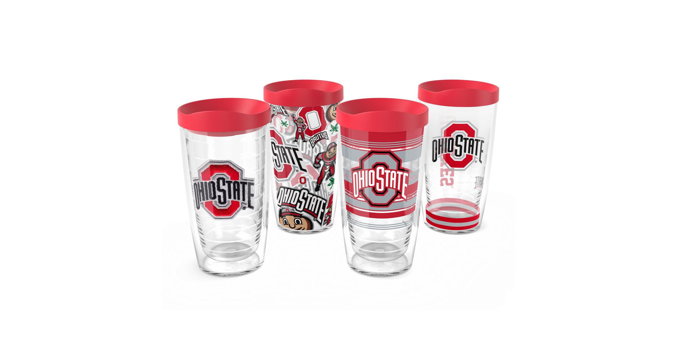 NCAA Ohio State Buckeyes Four-Pack 16oz. Classic Tumbler Set