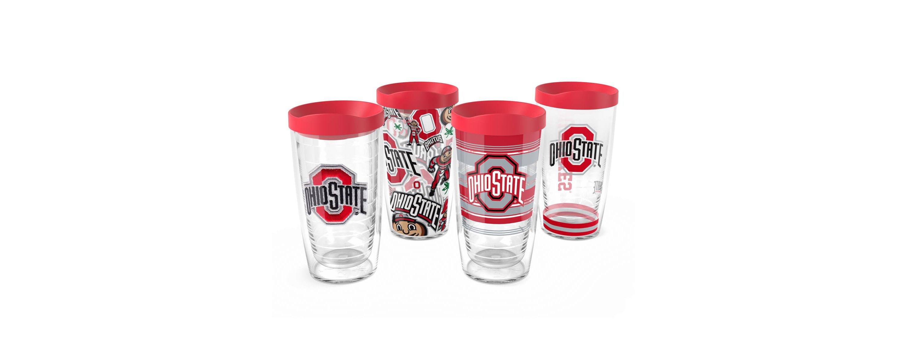 NCAA Ohio State Buckeyes Four-Pack 16oz. Classic Tumbler Set