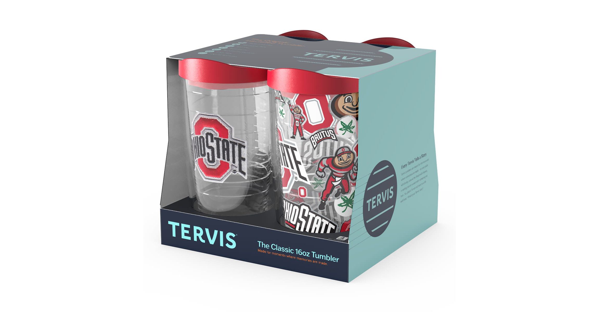 NCAA Ohio State Buckeyes Four-Pack 16oz. Classic Tumbler Set