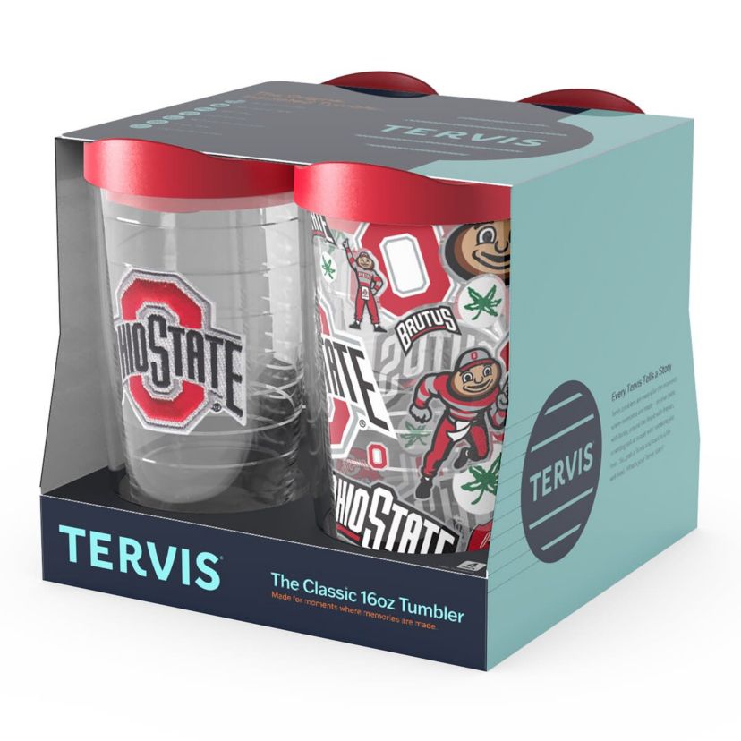 NCAA Ohio State Buckeyes Four-Pack 16oz. Classic Tumbler Set
