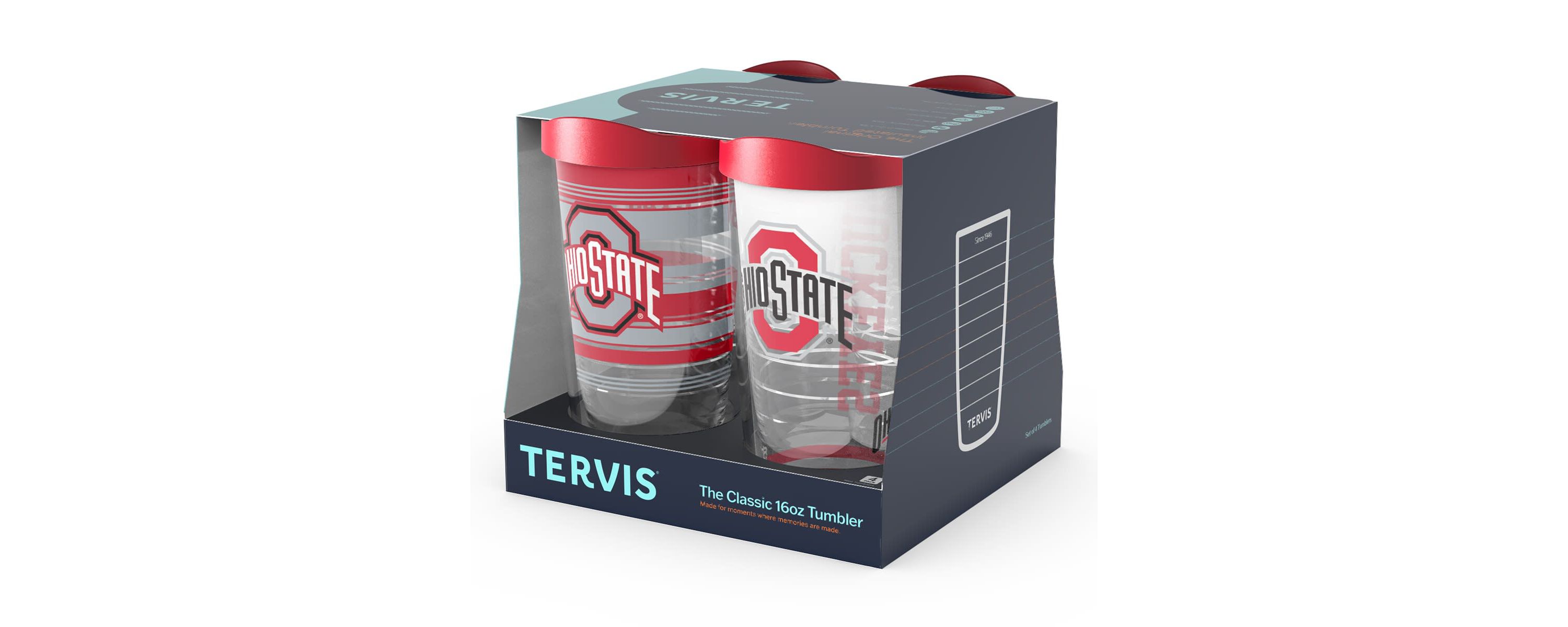 NCAA Ohio State Buckeyes Four-Pack 16oz. Classic Tumbler Set