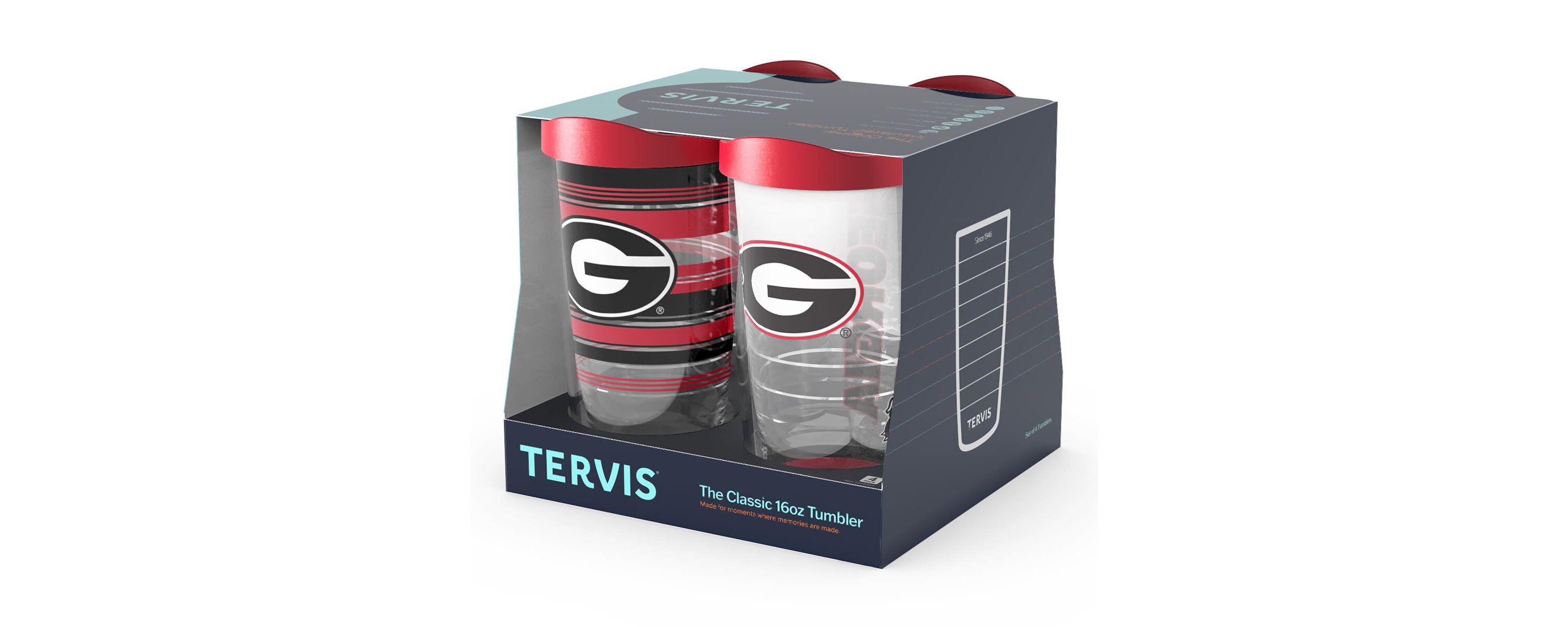 NCAA Georgia Bulldogs Four-Pack 16oz. Classic Tumbler Set