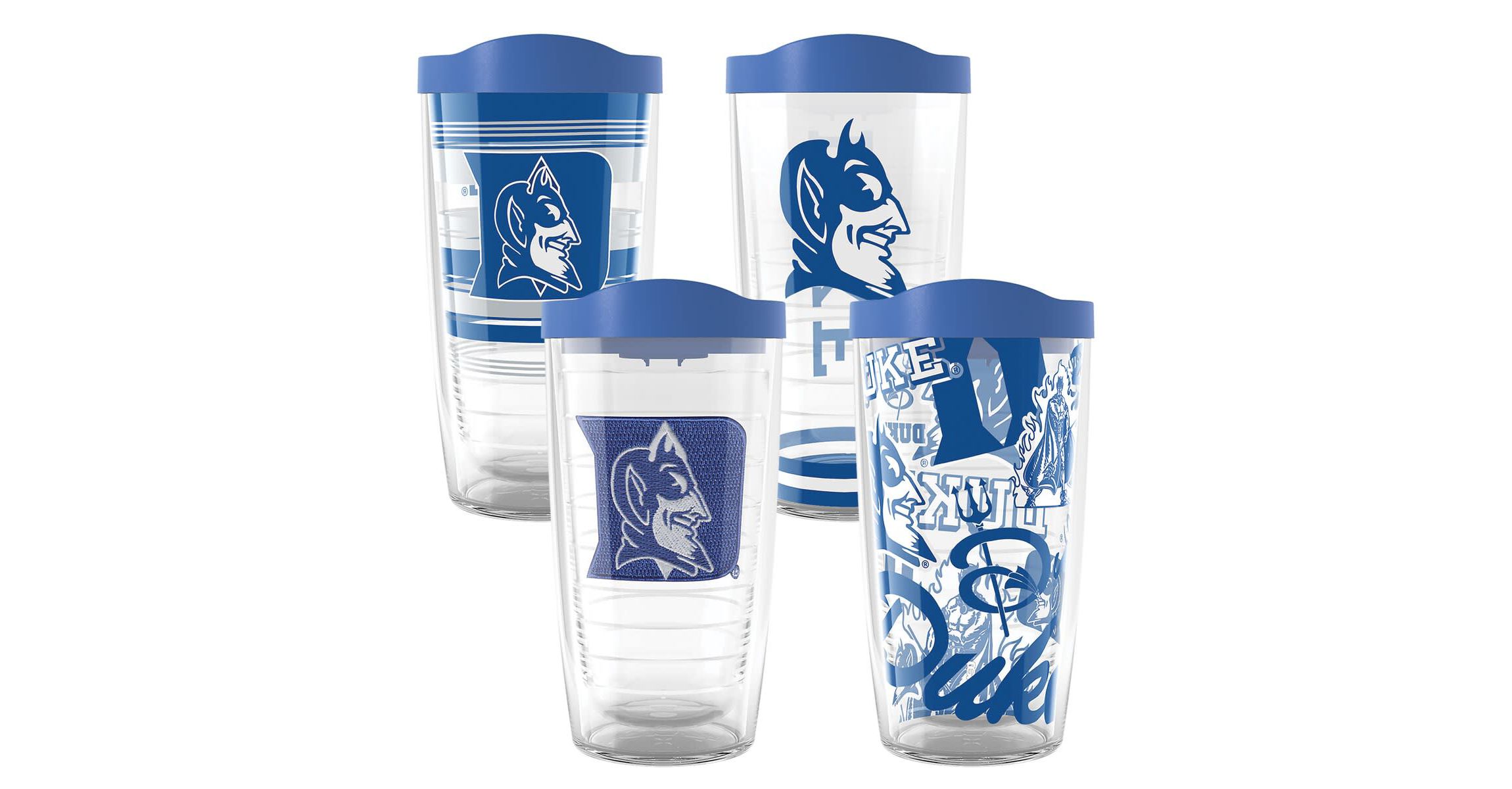 Duke Blue Devils NCAA Duke Devils Four-Pack 16oz. Classic Tumbler Set