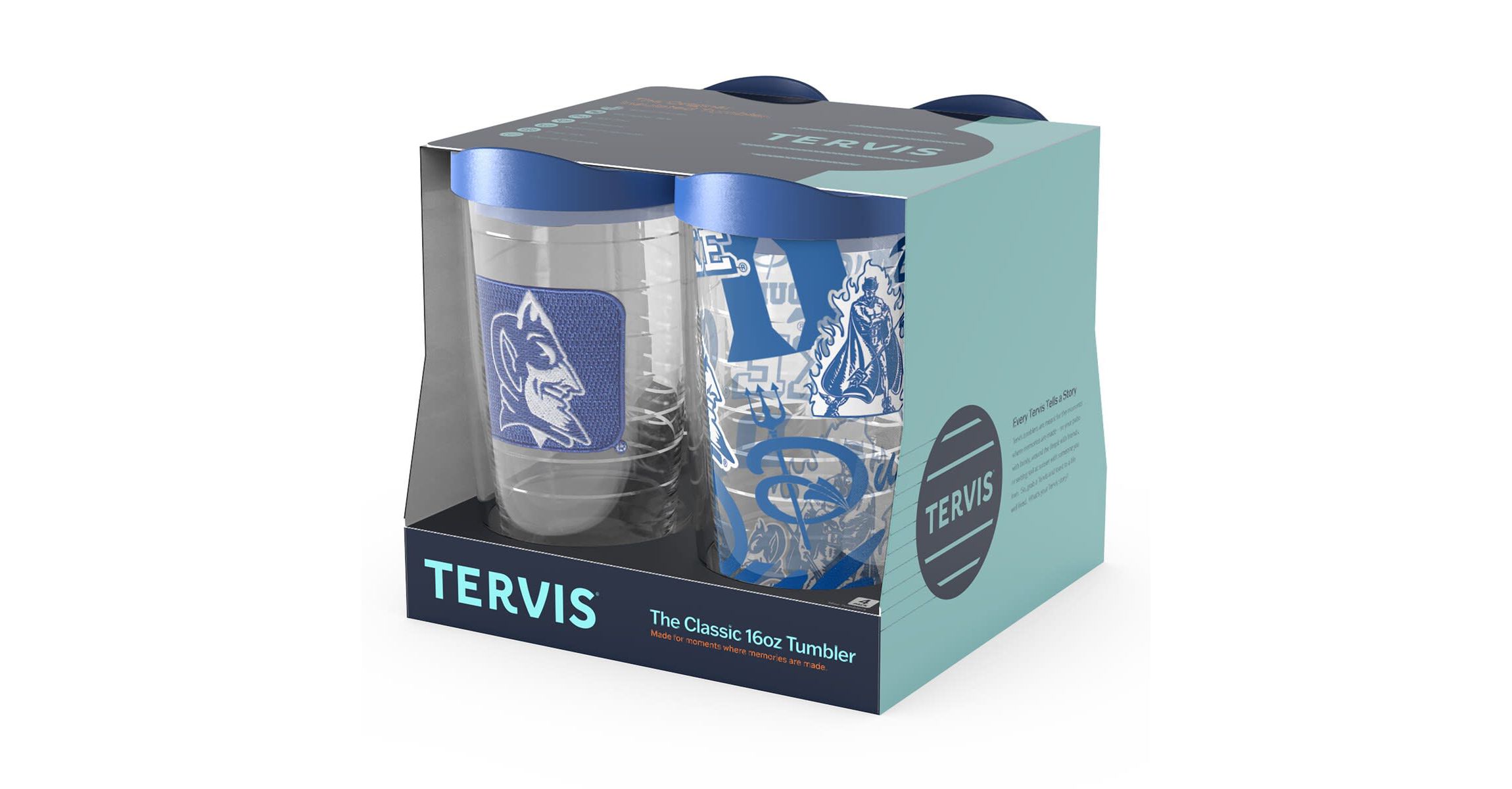 Duke Blue Devils NCAA Duke Devils Four-Pack 16oz. Classic Tumbler Set