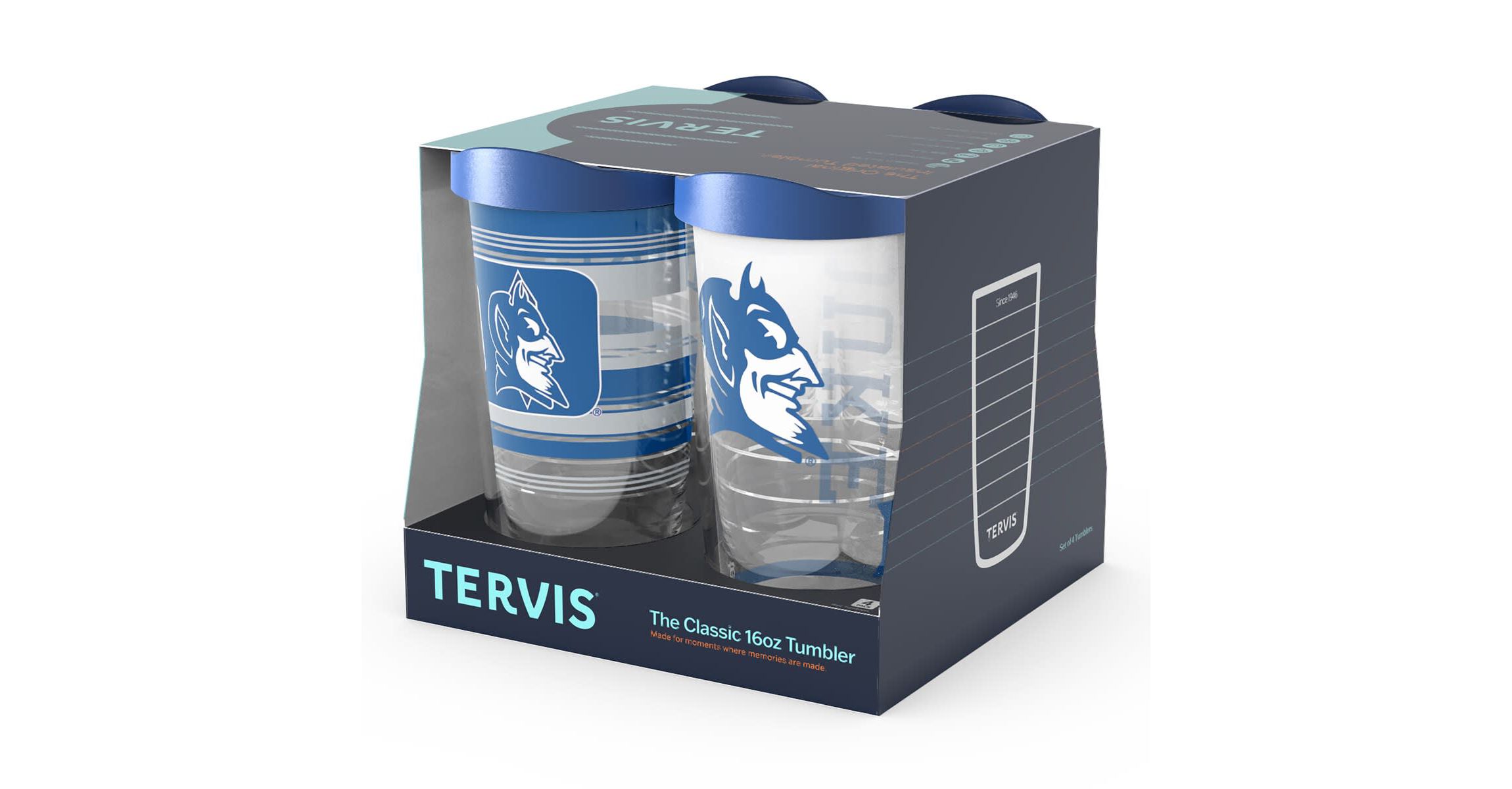 Duke Blue Devils NCAA Duke Devils Four-Pack 16oz. Classic Tumbler Set
