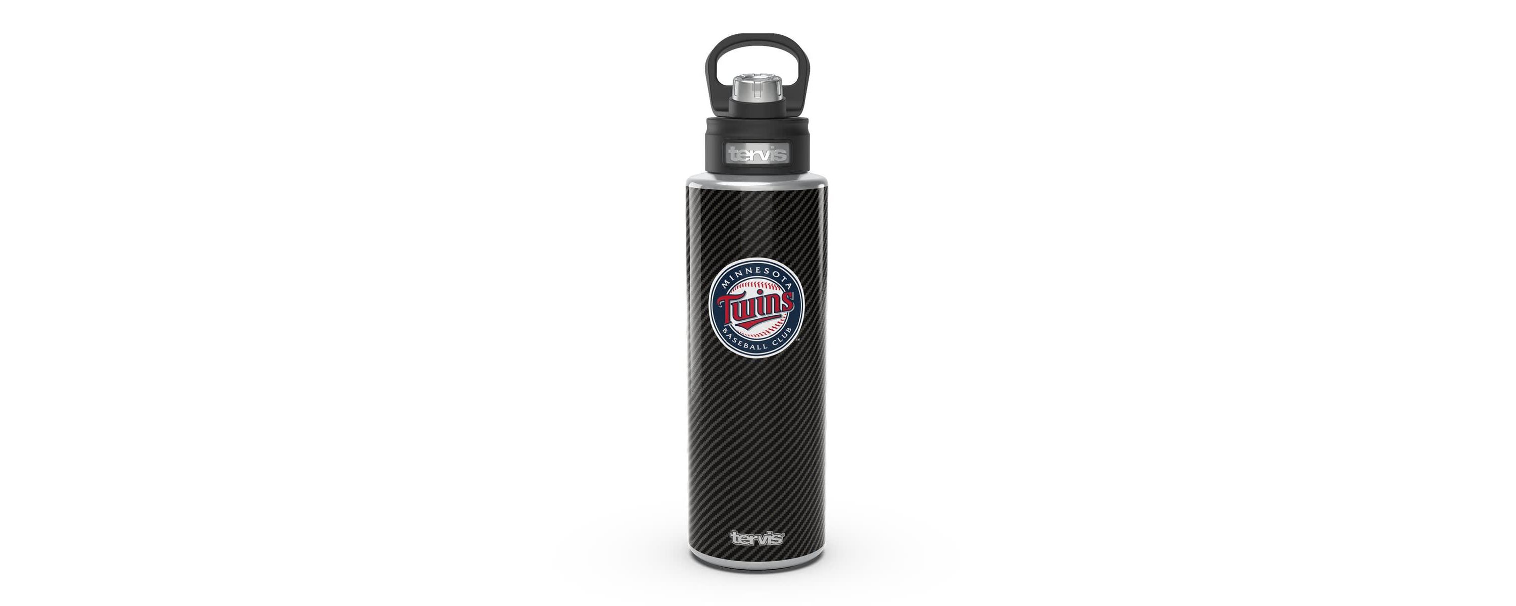 MLB Minnesota Twins 40oz. Carbon Fiber Wide Mouth Water Bottle
