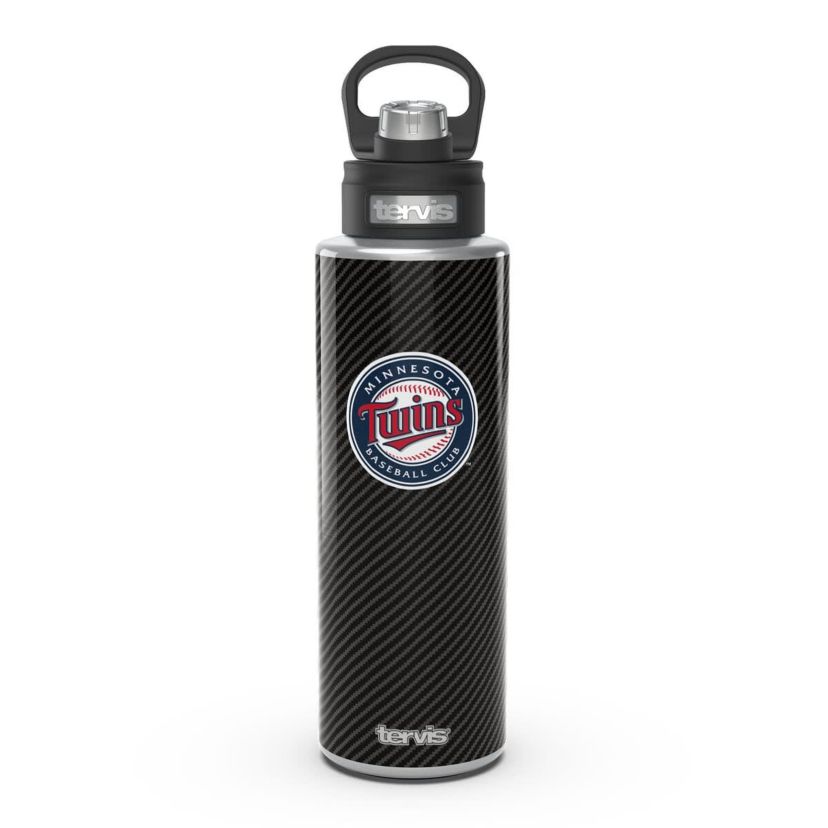 MLB Minnesota Twins 40oz. Carbon Fiber Wide Mouth Water Bottle