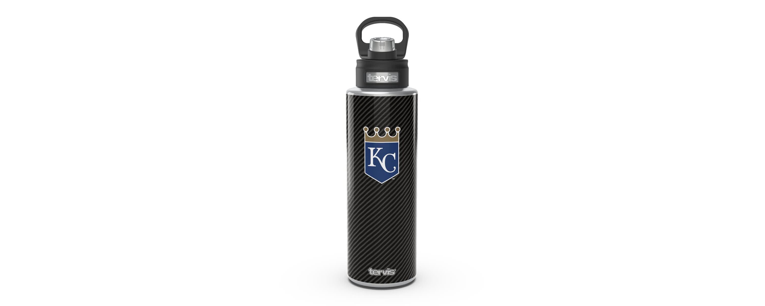 MLB Kansas City Royals 40oz. Carbon Fiber Wide Mouth Water Bottle