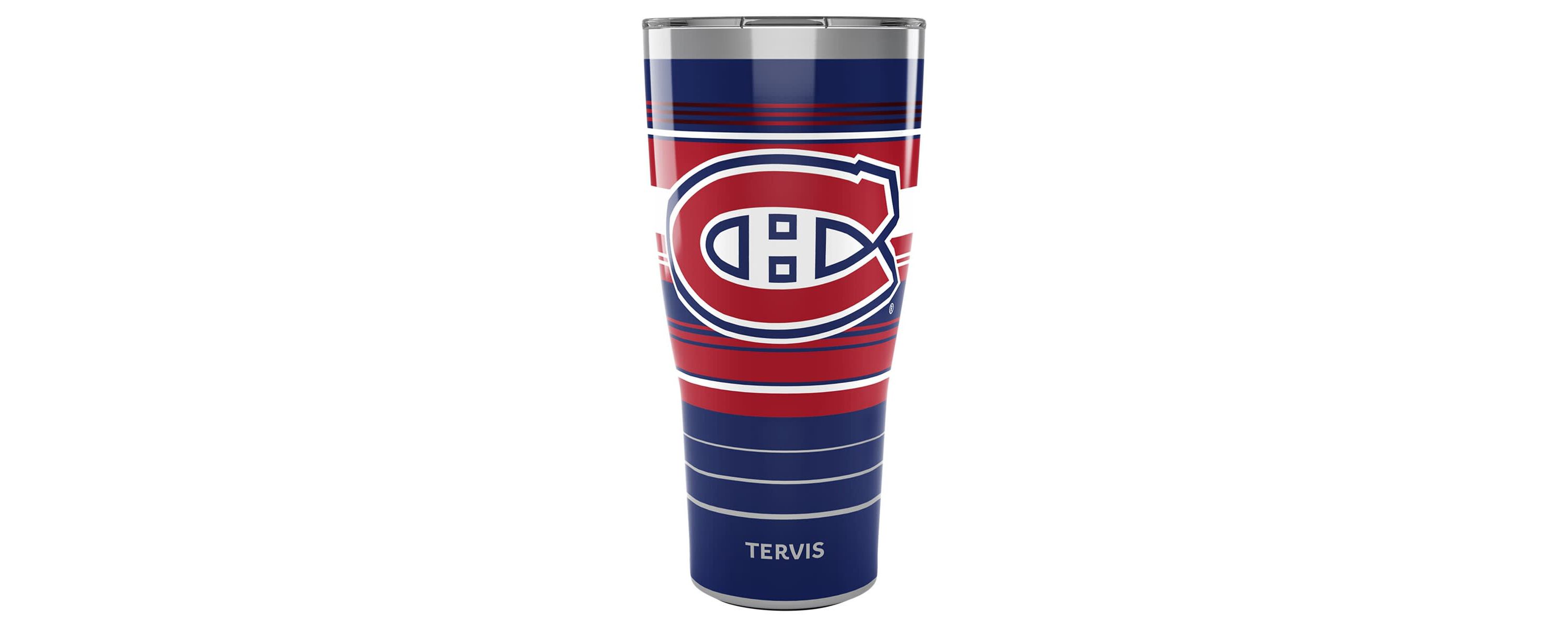 NHL Montreal Canadiens 30oz. Hype Stripes Stainless Tumbler