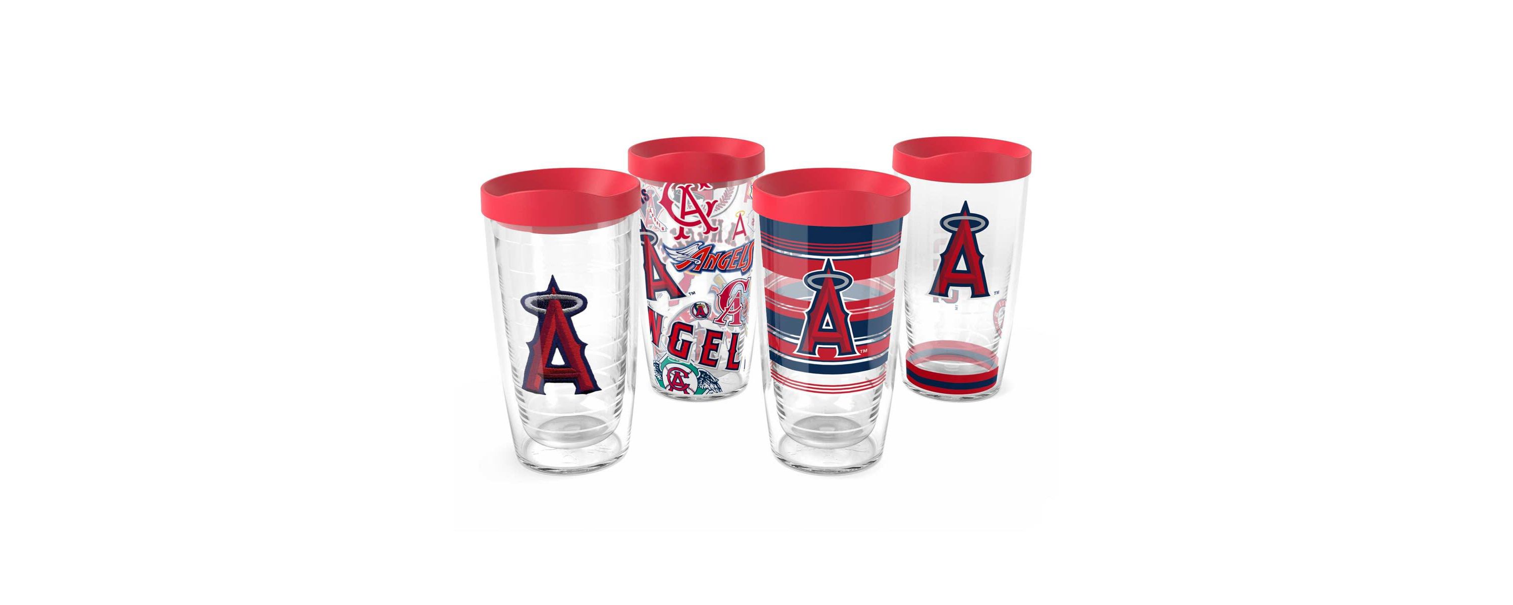 MLB Los Angeles Angels Four-Pack 16oz. Classic Tumbler Set