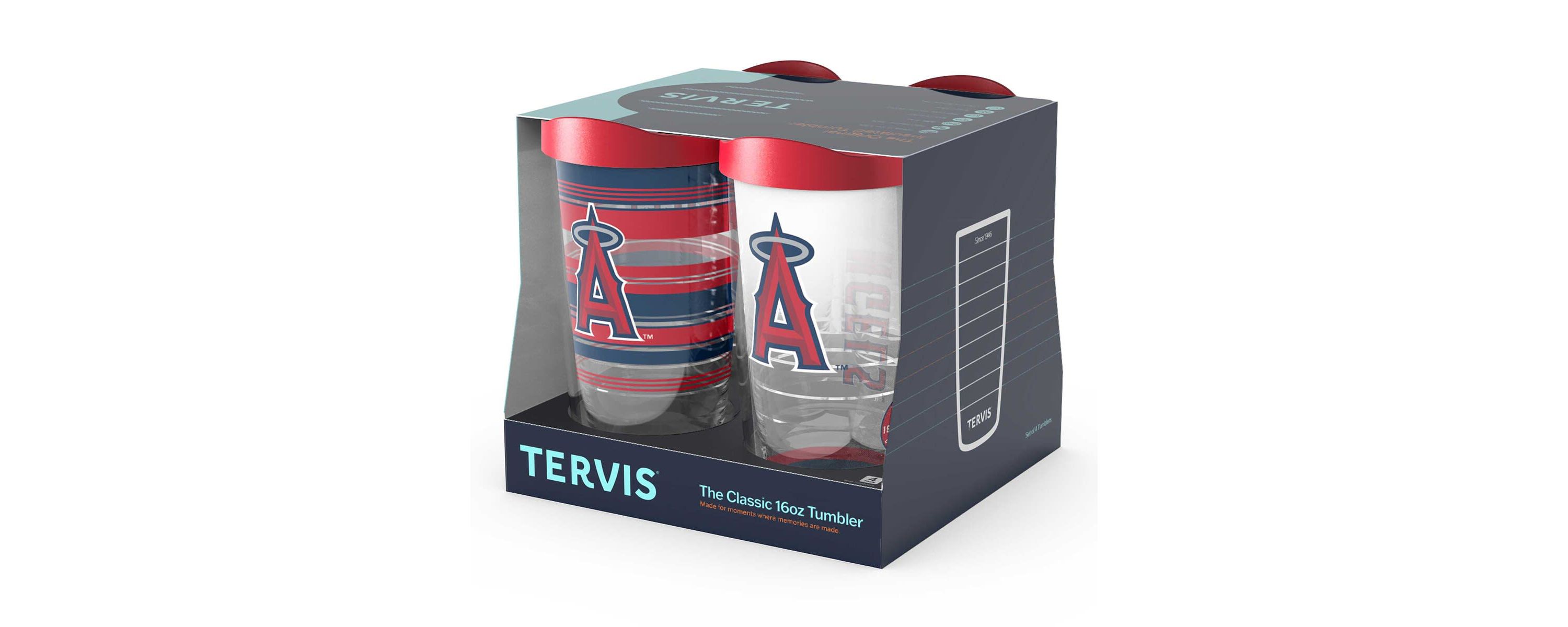 MLB Los Angeles Angels Four-Pack 16oz. Classic Tumbler Set