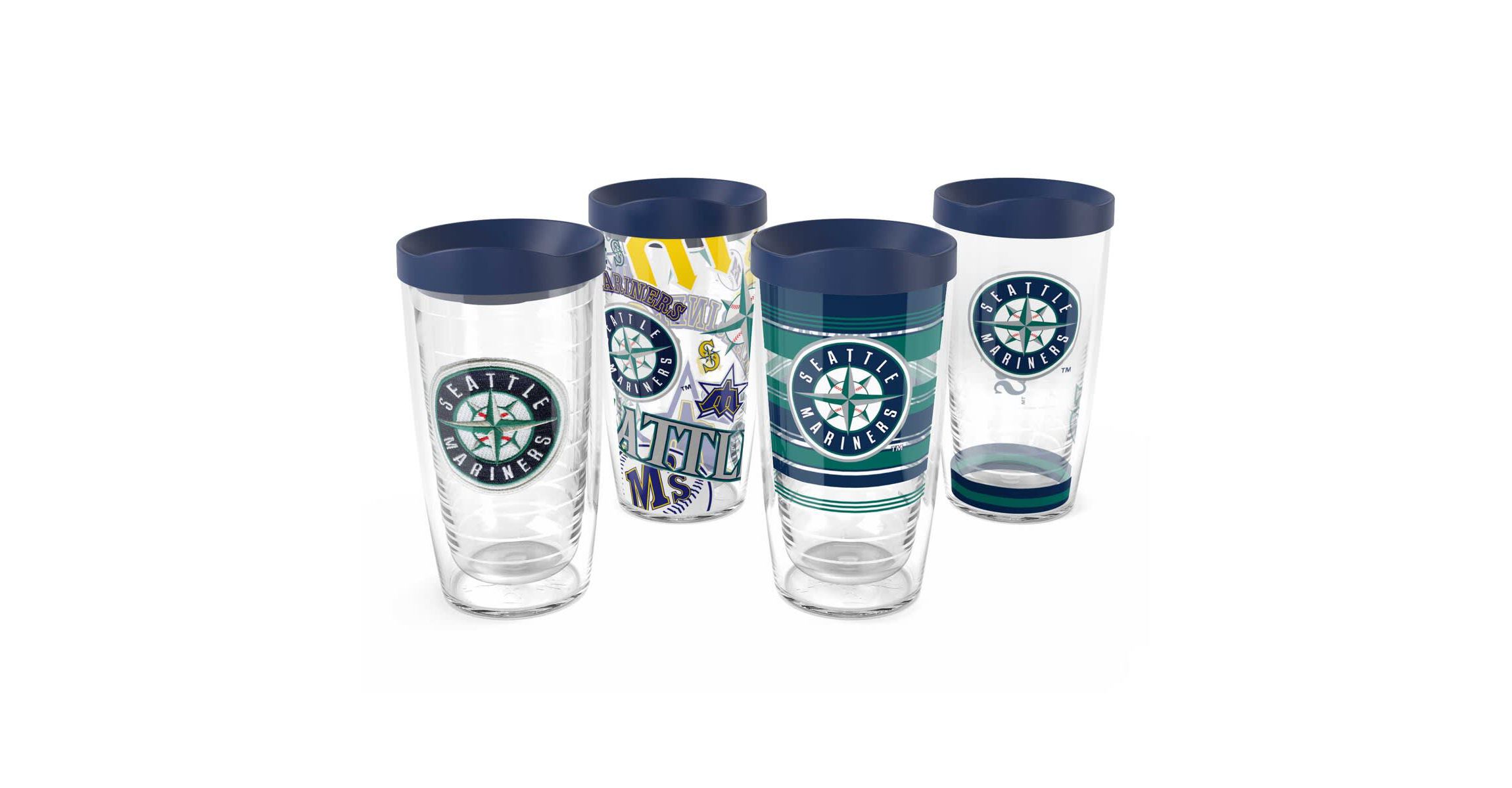MLB Seattle Mariners Four-Pack 16oz. Classic Tumbler Set