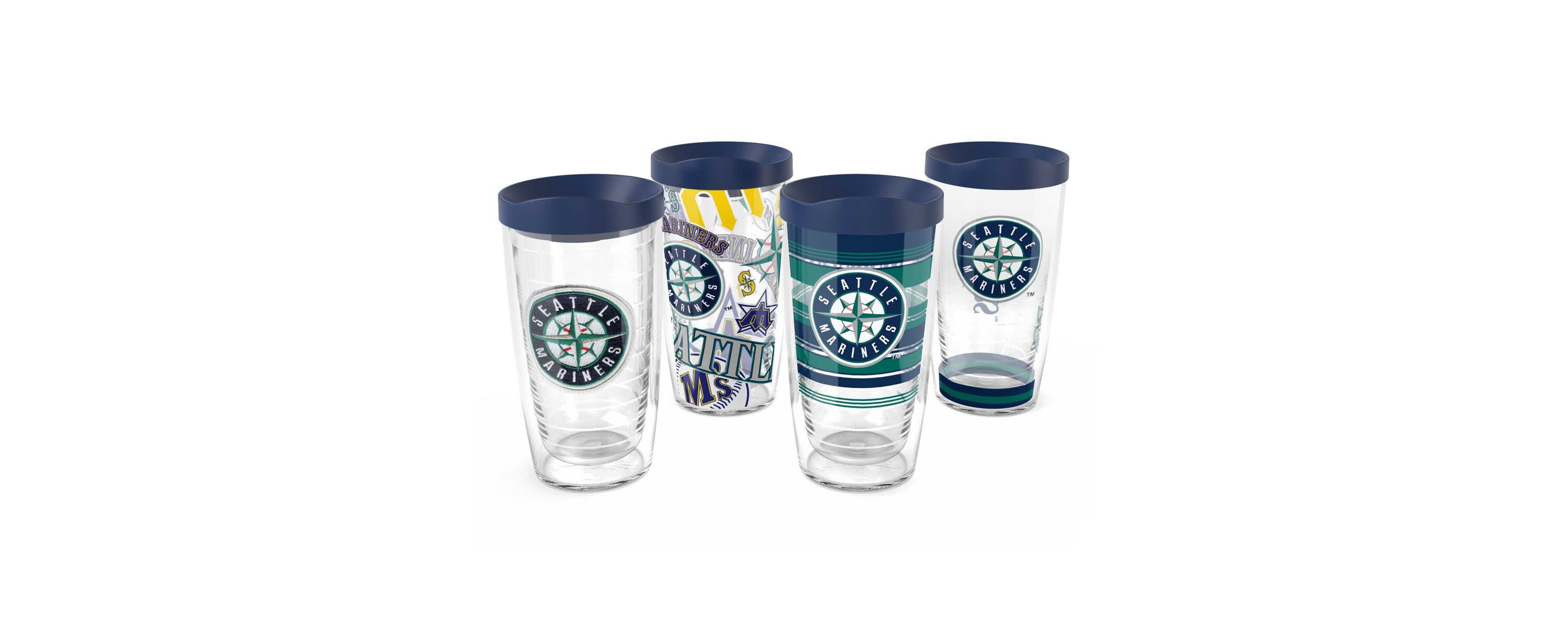 MLB Seattle Mariners Four-Pack 16oz. Classic Tumbler Set
