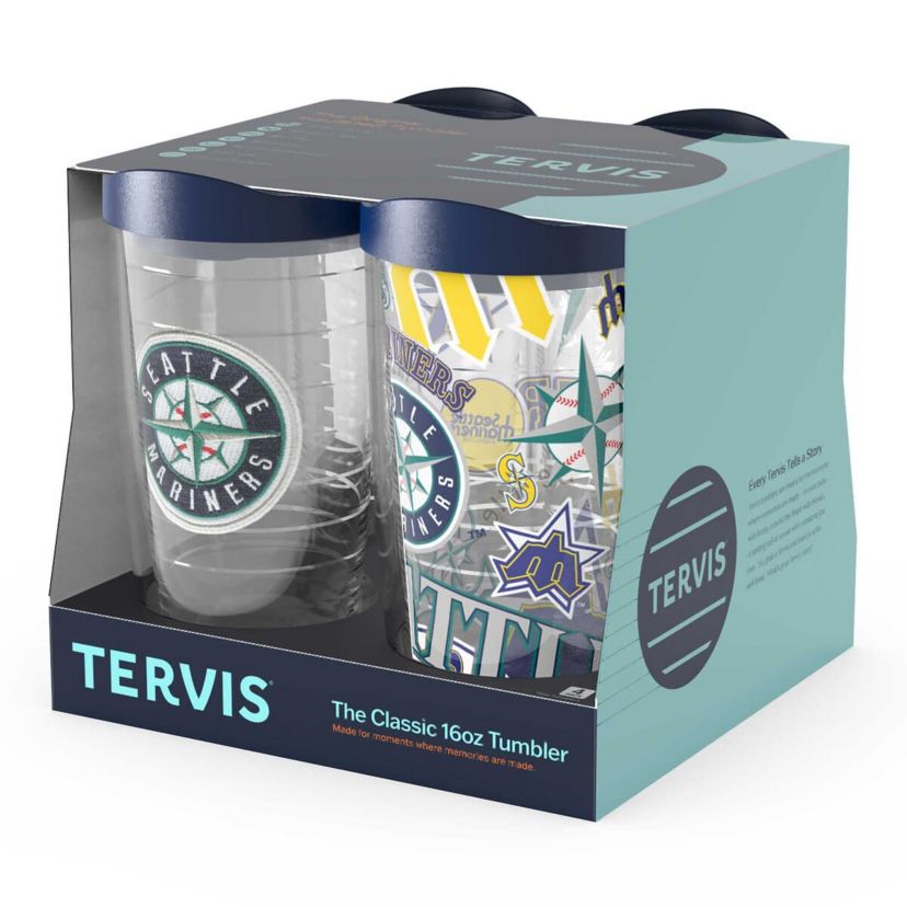 MLB Seattle Mariners Four-Pack 16oz. Classic Tumbler Set