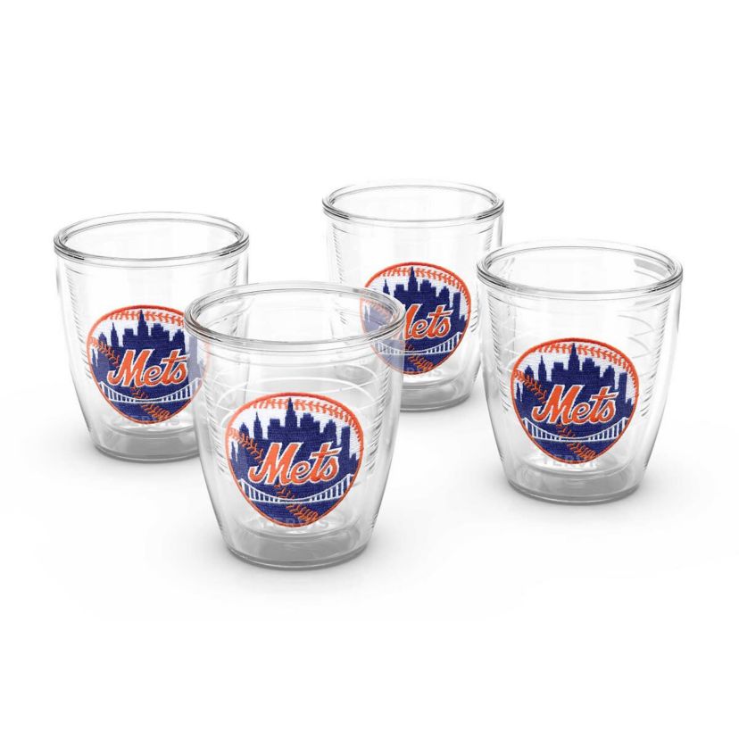 MLB New York Mets Four-Pack 12oz. Emblem Tumbler Set