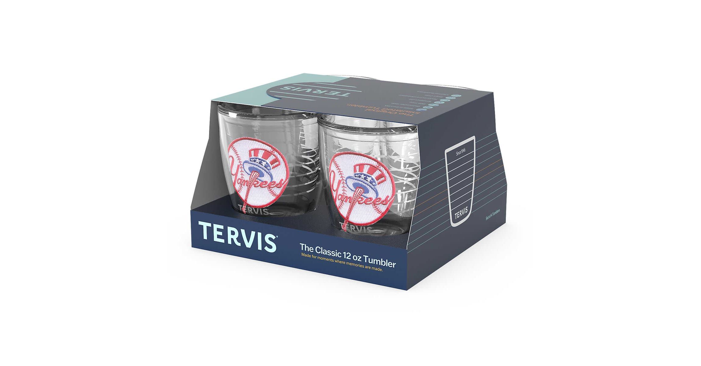 MLB New York Yankees Four-Pack 12oz. Emblem Tumbler Set